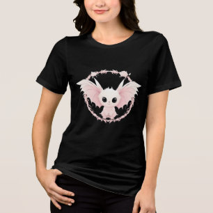 Niedlich Pink BAT Halloween Kostüm Tri-Blend Shirt