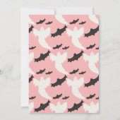 Niedlich Pink Beängstigend ein Halloween-Geburtsta Einladung (Rückseite)