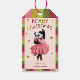 Niedlich Pink Beary Weihnachtsballett Tanz Panda Geschenkanhänger