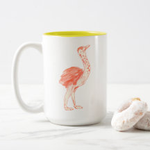 Niedlich Pink Bird Artistic Baby Ostrich