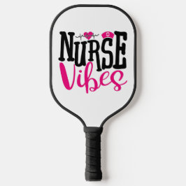 Niedlich Pink Black Nurse Vibes Medical Beruflich Pickleball Schläger
