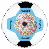 Niedlich Pink Blue Donut Personalisiert Moderne Fußball (Vorderseite)