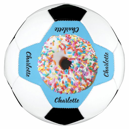 Niedlich Pink Blue Donut Personalisiert Moderne Fußball (Vorderseite)