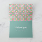 Niedlich Pink Blue Green Weihnachten Großeltern Fo (Innenseite)