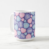 NIEDLICH PINK BLUE LILA CANDY HEARTS KAFFEETASSE (Vorderseite Links)