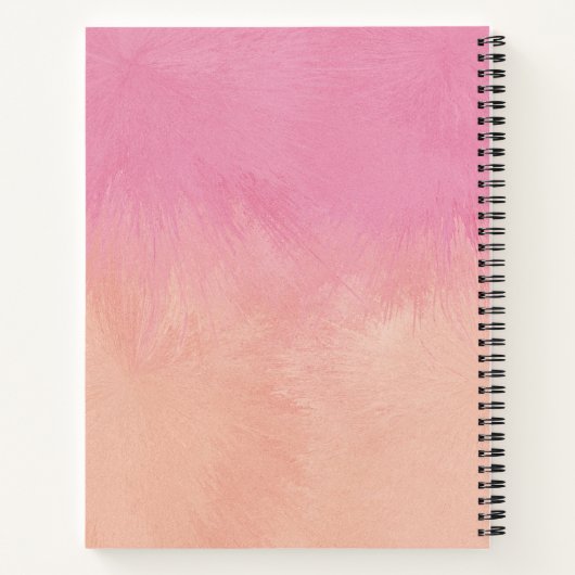 Niedlich Pink Blush Peach Stilvoll Traumhaft Abstr Notizblock (Rückseite)
