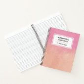 Niedlich Pink Blush Peach Stilvoll Traumhaft Abstr Notizblock (Innenseite)
