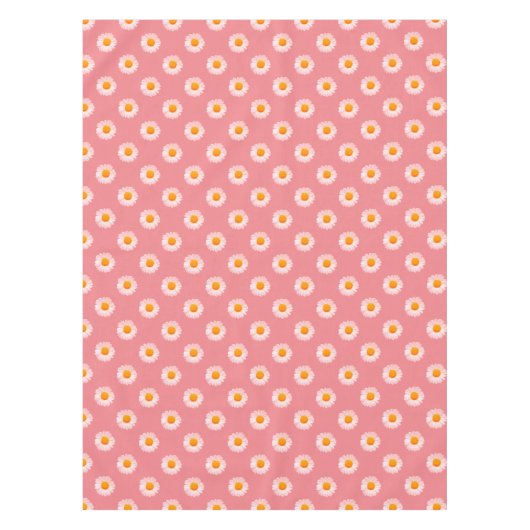 Niedlich Pink Boho Daisy Tischdecke (Vorderseite)