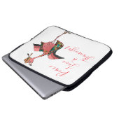 Niedlich Pink Boho Flamingo Peace Liebe und Flamin Laptopschutzhülle (Vorne Knopf)