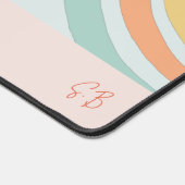 Niedlich Pink Boho Rainbow Initials Schreibtischunterlage (Ecke)