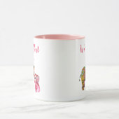 Niedlich Pink Boho Wasserfarbe Elefantenmüttertag Tasse (Zentrum)