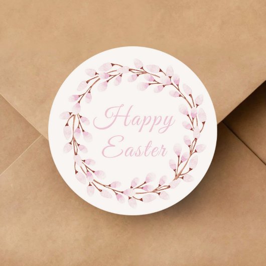 Niedlich Pink Botanicals Happy Oaster Runder Aufkleber