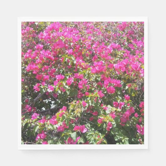 Niedlich Pink Bougainvillea Bush Print Paper Napki Serviette (Vorderseite)