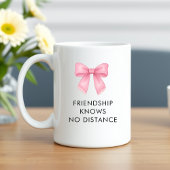 Niedlich Pink Bow Coquette Long Distance Best Frie Kaffeetasse