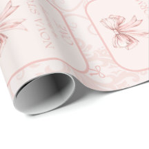Niedlich Pink Bow Coquette Toile Personalisiert Ge