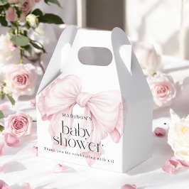Niedlich Pink Bow Girl Babydusche Danke Geschenkschachtel