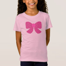 Niedlich Pink Bow Girls T Shirt