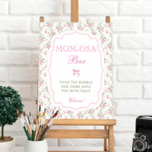 Niedlich Pink Bow Liebe Shack Baby Dusche Mama-osa Poster