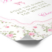 Niedlich Pink Bow Liebe Shack Baby Dusche Mama-osa Poster (Ecke)