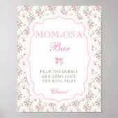 Niedlich Pink Bow Liebe Shack Baby Dusche Mama-osa Poster (Vorne)