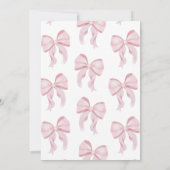 Niedlich Pink Bow Little Miss Onederful 1. Geburts Einladung (Rückseite)