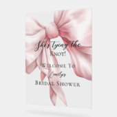 Niedlich Pink Bow Sie bindet das Brautparty des Kn Acrylschild (Winkel)