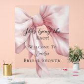 Niedlich Pink Bow Sie bindet das Brautparty des Kn Acrylschild (Hochzeit)