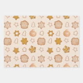 Niedlich Pink Brown Weihnachtskrümelmuster Geschenkpapier Set (Vorderseite 2)