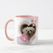 Niedlich Pink Brussels Griffon Dog Mama Foto und N Tasse (Links)