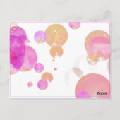 Niedlich Pink Bubbles Girls Kinder Foto Geburtstag Postkarte (Rückseite)