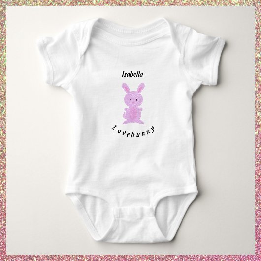 Niedlich Pink Bunny Baby Strampler