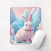 Niedlich Pink Bunny Cotton Candy Clouds Mousepad (Mit Mouse)