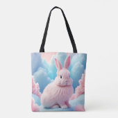 Niedlich Pink Bunny Cotton Candy Clouds Tasche (Rückseite)