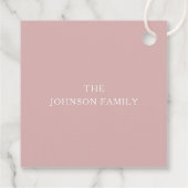 Niedlich Pink Bunny Happy Oster Geschenkanhänger (Rückseite)