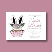 Niedlich Pink Bunny Ost Brunch Einladung