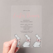 Niedlich Pink Bunny Osterfest Acryleinladungen (Insitu (Handheld))