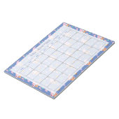 Niedlich Pink Bunny Pattern Blauer Monatsplaner Notizblock (angewinkelt)