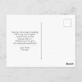 Niedlich Pink Bunny Rabbit Kawaii Style Vielen Dan Postkarte (Rückseite)