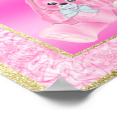 Niedlich Pink Bunny "Welcome" Poster (Ecke)