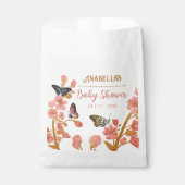 Niedlich Pink Butterfly Baby Dusche Blumenbeutel Geschenktütchen (Vorderseite)