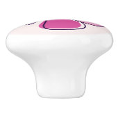 Niedlich Pink Butterfly Doodle Keramikknauf (Seitenansicht)