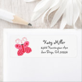 Niedlich Pink Butterfly Girls Adresse (Insitu)