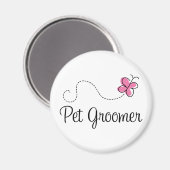 Niedlich Pink Butterfly Päpst Groomer Magnet (Vorderseite/Rückseite)