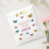 Niedlich Pink Butterfly Pattern Vielen Dank zum Ge Geschenktütchen (Versiegelt)