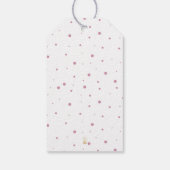 Niedlich Pink Cactus Watercolor Geschenkanhänger (Rückseite)