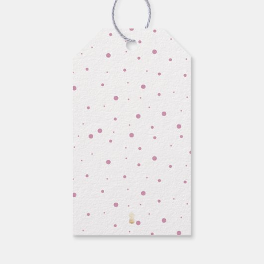 Niedlich Pink Cactus Watercolor Geschenkanhänger (Rückseite)