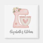 Niedlich Pink Cake Mixer Küche Magnet (Vorne)