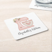 Niedlich Pink Cake Mixer Küche Rechteckiger Pappuntersetzer (angewinkelt)