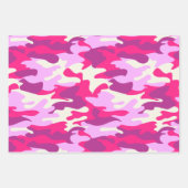 Niedlich Pink Camouflage Trendy Camouflage Muster  Geschenkpapier Set (Vorderseite)