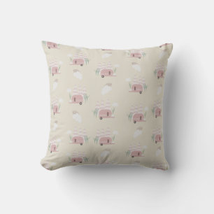 Niedlich Pink Camper Erdgeschoss Muster Kissen